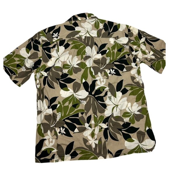 VTG Hawaii Station Mens Shirt Short Sleeve Green Colorful Floral Button Up Sz XL - Picture 2 of 10